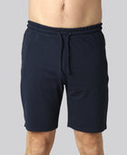 Bambus shorts i navy til mænd