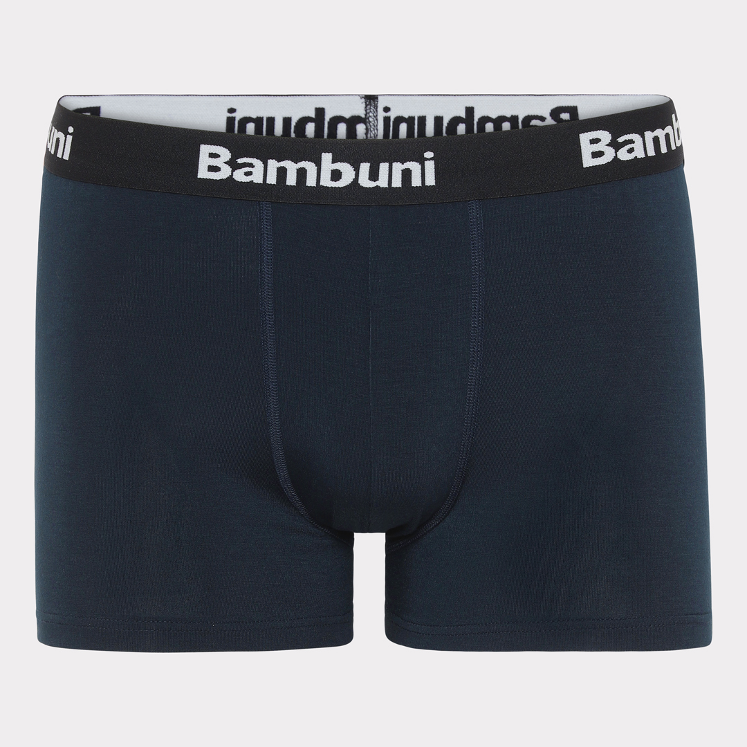 hvor ofte stole Trunk bibliotek Bambus underbukser i navy blå til mænd - Bambuni Denmark