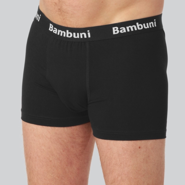 Bambus underbukser med membran i sort til mænd